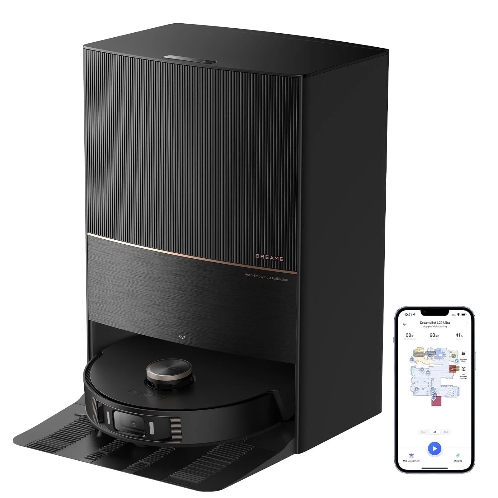 L30 Ultra Robot Vacuum, 7300Pa Suction, 136°F Hot Water Self-Cleaning, Mop Raising