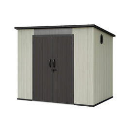 [06X08FT] Alora Outdoor Resin Storage Shed With Lockable Double Doors And Sloping Roof (SAK73286)