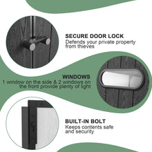 Load image into Gallery viewer, [07X10FT] Alora Heavy-Duty Weather-Resistant Steel-Reinforced Plastic Storage Shed With Floor (SAK93148)