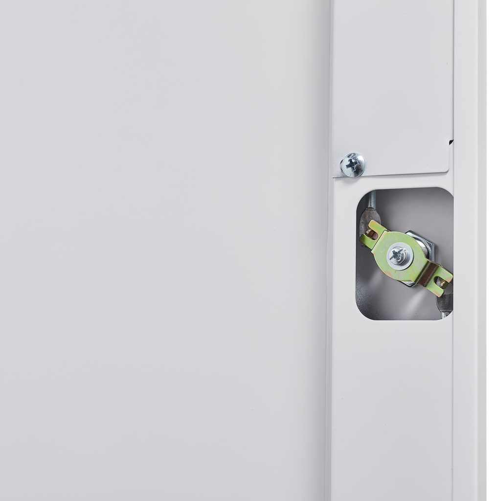 Metal storage cabinets, lockable cleaning tool cabinets, high broom tool organizers, and large storage cabinets in storage store