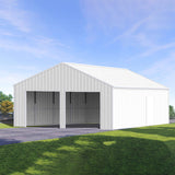 [22X23FT] Heavy-Duty Double Garage Steel Barn Storage Shed (SAK94567)