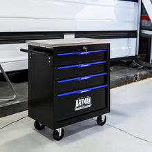 Load image into Gallery viewer, 4 DRAWERS MULTIFUNCTIONAL TOOL CART WITH WHEELS-BLACK