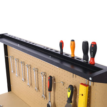 Load image into Gallery viewer, Steel Workbench with Drawer, Pegboard, 4 AC Outlets &amp; 2 USB Ports