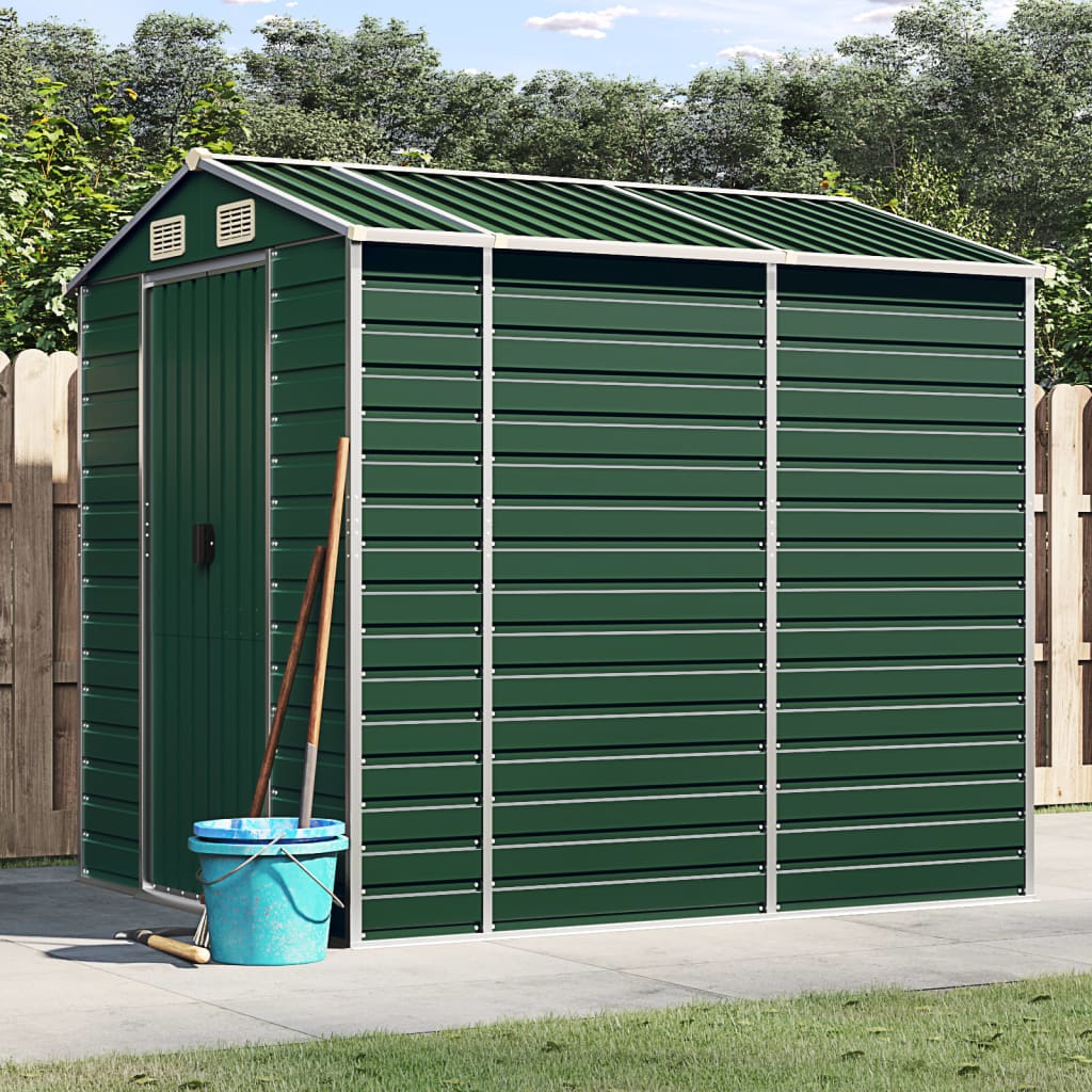 vidaXL Garden Shed Metal Outdoor Storage Shed Anthracite Galvanized Steel