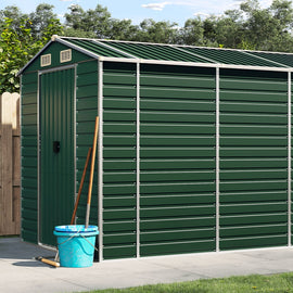 vidaXL Garden Shed Metal Outdoor Storage Shed Anthracite Galvanized Steel