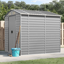 Load image into Gallery viewer, vidaXL Garden Shed Metal Outdoor Storage Shed Anthracite Galvanized Steel