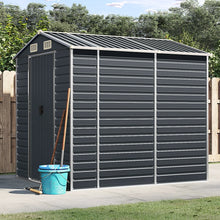 Load image into Gallery viewer, vidaXL Garden Shed Metal Outdoor Storage Shed Anthracite Galvanized Steel