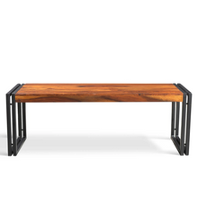 Load image into Gallery viewer, Solid Sheesham Bench with Metal legs