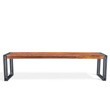 Load image into Gallery viewer, Solid Sheesham Bench with Metal legs