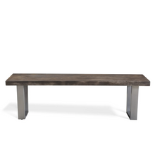 Load image into Gallery viewer, Lark Grey Mango Wood Bench