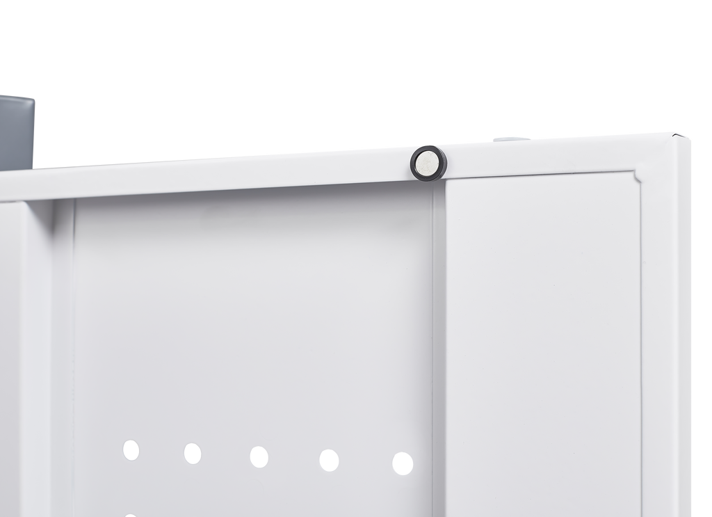 Metal storage cabinets, lockable cleaning tool cabinets, high broom tool organizers, and large storage cabinets in storage store