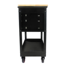 Load image into Gallery viewer, 3 DRAWERS MULTIFUNCTIONAL TOOL CART WITH WHEELS AND WOODEN TOP