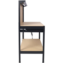 Load image into Gallery viewer, Steel Workbench with Drawer, Pegboard, 4 AC Outlets &amp; 2 USB Ports