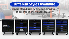 Load image into Gallery viewer, 5 DRAWERS MULTIFUNCTIONAL TOOL CART WITH WHEELS-BLACK+BLUE