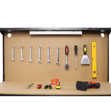 Load image into Gallery viewer, Steel Workbench with Drawer, Pegboard, 4 AC Outlets &amp; 2 USB Ports