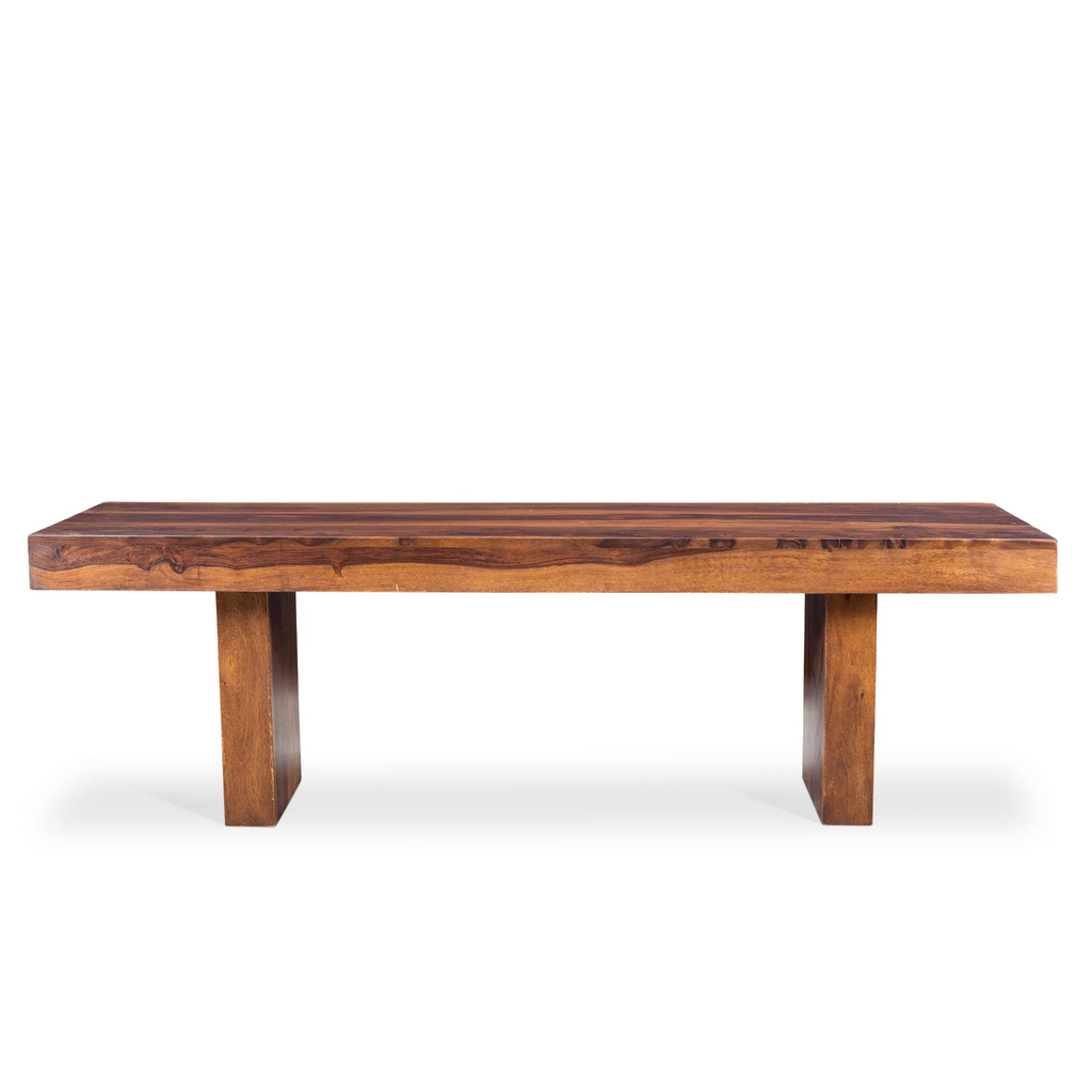 Solid Sheesham Wood Bench