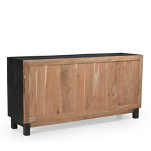 Load image into Gallery viewer, Grackle Solid Wood 4 Door Sideboard Buffet Cabinet -  Black