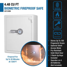 Load image into Gallery viewer, Barska 4.48 CF Large Heavy-Duty Fireproof Biometric Safe (SAK83490)